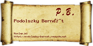 Podolszky Bernát névjegykártya